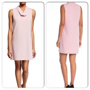 Nanette Lepore Pink Crepe Sheath w/ Cowl - Sz 8